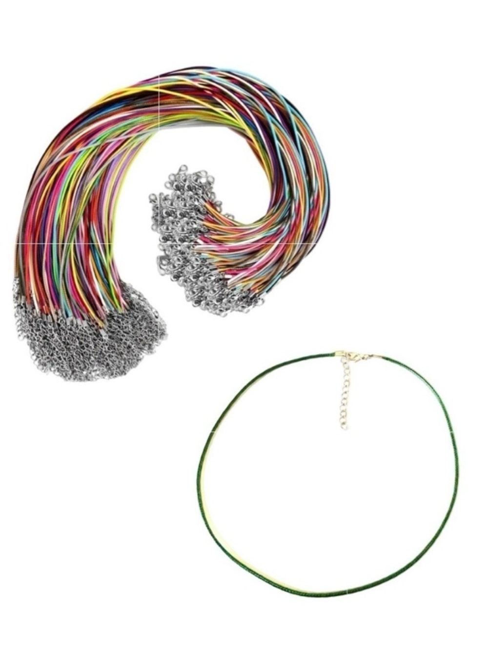 🔴 5 for $10 ONE Green Hemp Cord Necklace Jewelry Making Adjustable